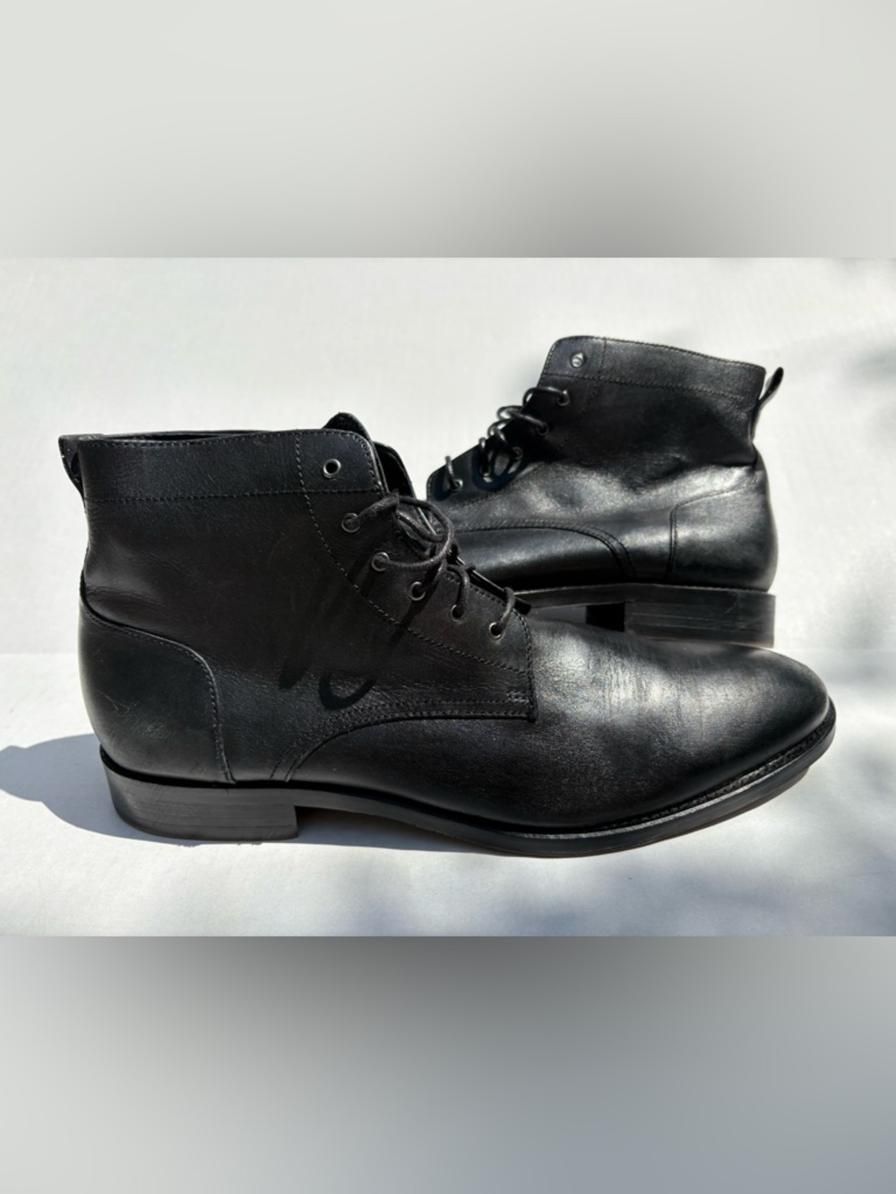 The Men's Store Bloomingdale's Black Leather Chukka Boots Men's 11 Dress Casual